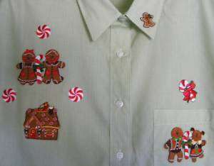 Las Olas Baby Stripe Shirt w/Gingerbread House & People  
