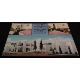 Vintage ROUTE 66 Postcard Elite Motel AMARILLO TX TEXAS  