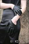 Spring short leather black gloves size 8 ! (8 colours)  