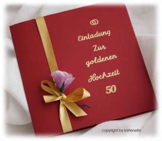 Einladungskarten GOLDHOCHZEIT / goldene Hochzeit (a10)  