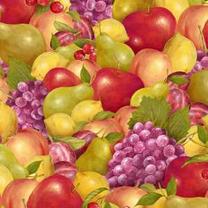 Wilmington Pr Fruit Fabric PICKED FRESH Packed Fruit yd  