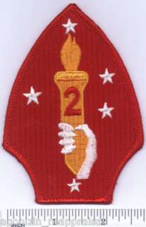USMC 2nd Marine Division color PATCH 2d MarDiv Hand w/torch! Spearhead 