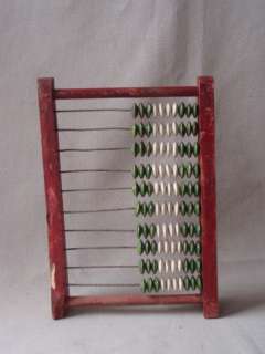 wooden rare abacus plaster balls mathematics antique  