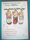 SENDING MERRY CHRISTMAS WISHES TO YOU, NEPHEW CUTE CARD