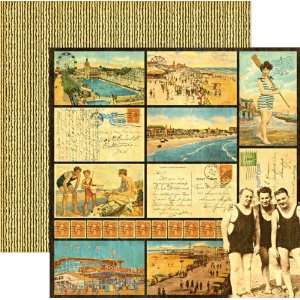  On The Boardwalk Double Sided Cover Weight Paper 12X12 
