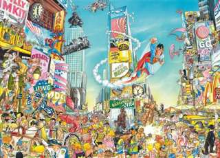   Comic Times Square   New York 1000pc Jigsaw Puzzle (King) BRAND 