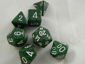 Dungeons and Dragons Dice Recon Green D&D Dice  