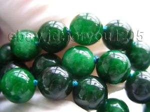 48 Natural Green 10mm Round Emerald Necklace  