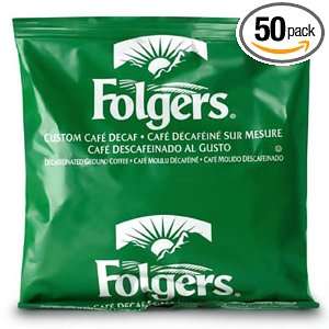 FOLGERS Coffee Custom Cafe Decaf, 3.4 Ounce Bags (Pack of 50)