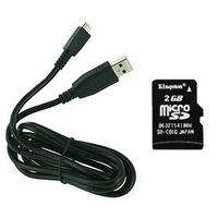 2GB MEMORY CARD W/MICRO USB CABLE FOR SAMSUNG CHaT 335  
