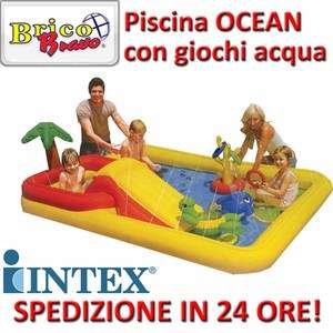 INTEX  Piscina PARCO OCEAN e giochi dacqua per bimbo 254x196x79cm 