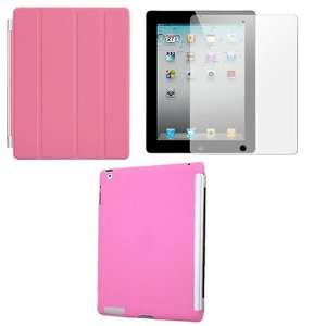  Apple iPad 2 Pink Slim Smart Cover, Silicone Skin & Screen 