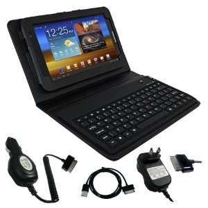  Premium Skque Black Leather Case with Bluetooth Keyboard 