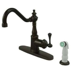  Rubbed Bronze Bathroom Accessories on Kingston Brass English Vintage 3 Hole Oil Rubbed Bronze Kitchen Faucet
