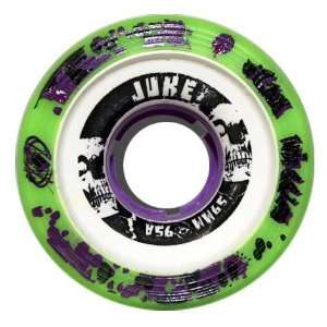   Skate Wheels (4 Pack) Green / Alloy / Purple by Atom Wheels Sports