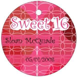 Wedding Favors Red Circles Design Sweet 16 Circle Shaped Personalized 