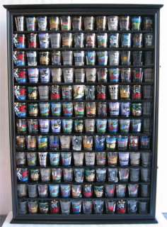 144 Shot Glass Display Case Wall Rack Cabinet with clear acrylic door 