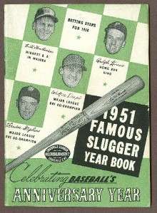 1951 Famous Slugger Yearbook   Kiner on Cover  