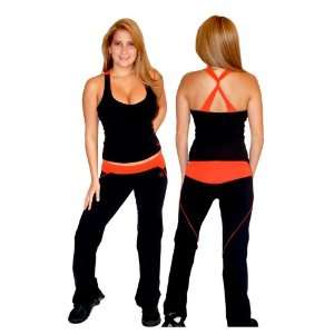  Equilibrium Active Wear Black Scarlet Womens Pants (Size=S 