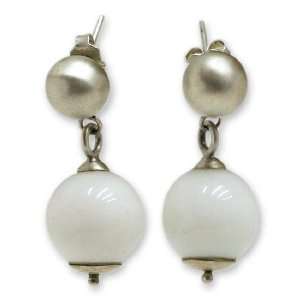  Agate dangle earrings, Peace Jewelry