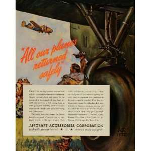  Ad Military Aircraft Accessories WWII War Production Airplane Parts 