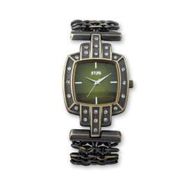 1928 Ladies Antique Bronze Tone Woven Link Chain Watch  