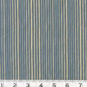  45 Wide Color Beat Stripe Teal Blue/Tan Fabric By The 