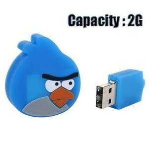 Lovely 2GB Angry Birds USB Flash Drive Flash Memory U Disk   Blue Bird