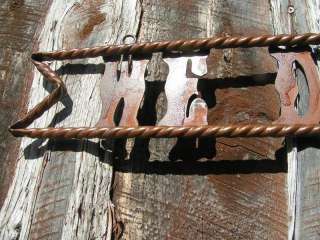 Hanging Metal Art WE DONT DIAL 911 Shotgun Western Gate Door Iron 