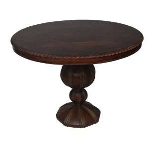   Round Pedestal Dining Table w Antique Cherry Finish: Home & Kitchen