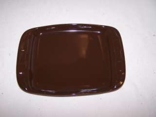   Traditions Pottery Appetizer Snack Plate CHOCOLATE New in Box  