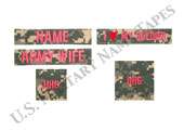 Army ACU Army Wife Tape, Name Tape, I ♥ My Soldier Tape & HH6 