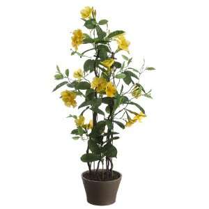   of 2 Artificial Potted Yellow Mandevilla Plants 42