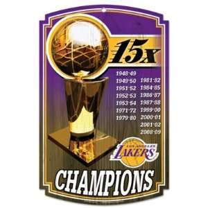Los Angeles Lakers Championship Wood Sign  Sports 
