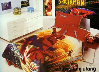 STUNNING SPIDER MAN FULL/QUEEN 7PC RED COMFORTER IN A BAG  