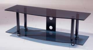   53 1 8 w x 18 h x 18 1 d top bottom shelves 12mm black tempered glass