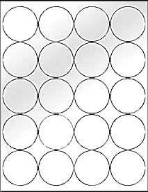 SHEETS 2ROUND BLANK SILVER STICKERS~LASER ONLY  