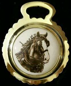  HARNESS Ceramic Horse Brass Great Gift CLYDESDALE COLLECTIBLE  