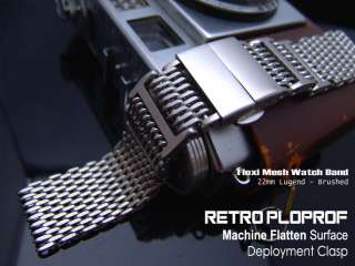 22mm Flexi Retro Ploprof SHARK Mesh Watch Band 848568000496  