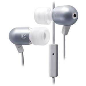    Silver Atomic Bass Earbuds with In Line Microphone 