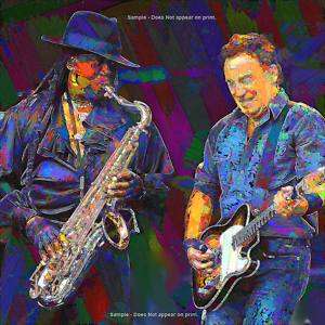 BRUCE SPRINGSTEEN CLARENCE CLEMONS  Ready 2 Hang CANVAS  