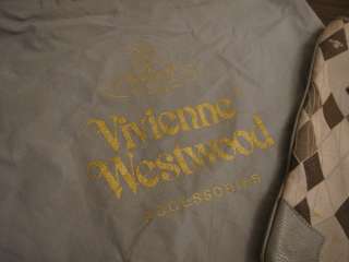 Vivienne Westwood Small Tote Small Lady Handbag Grey Nylon Hand Carry 