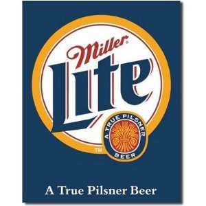   Lite A True Pilsner Beer Logo Retro Vintage Tin Sign: Home & Kitchen