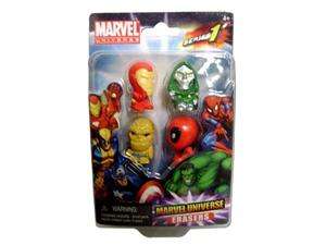    Marvel Universe 4 Pack Eraser Heroes Series 1 Assortment 