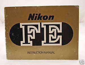 NIKON FE ORIGINAL CAMERA INSTRUCTION MANUAL 1981  