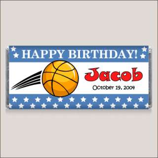 Basketball Themed Birthday Candy Bar Wrapper Favors  