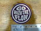 Go With the Flow Purple/white circle Sticker Decal