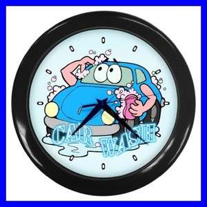 Wall Clock CAR WASH Washer Brush Soap Equipment Garage (11776782 