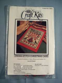 Christmas Counted Cross Stitch Sampler Card Kit NEW  