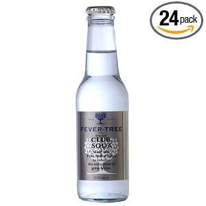 Fever Tree Spring Club Soda, 6.8 Ounce Glass Bottles (Pack of 24 